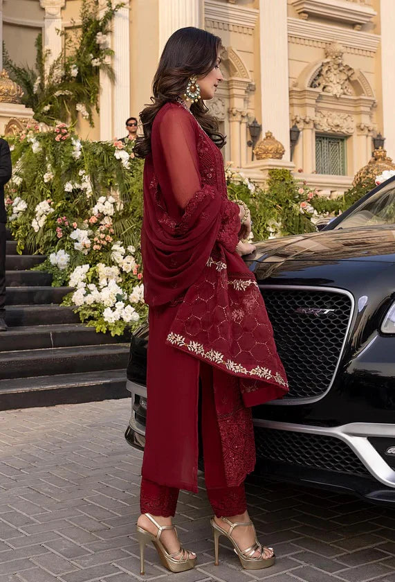 03-Piece Chiffon Suit With Embroidery | Ready To Wear