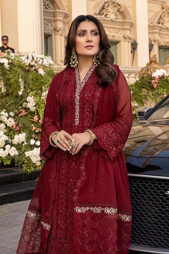 03-Piece Chiffon Suit With Embroidery | Ready To Wear