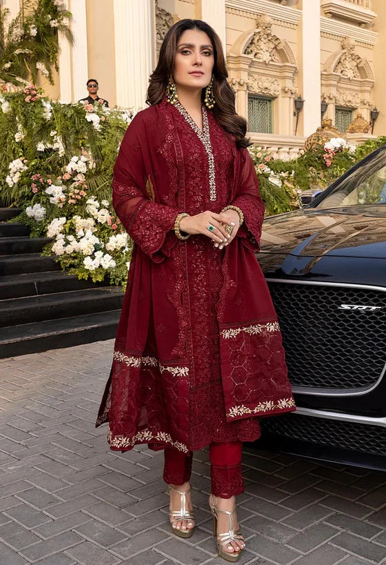 03-Piece Chiffon Suit With Embroidery | Ready To Wear