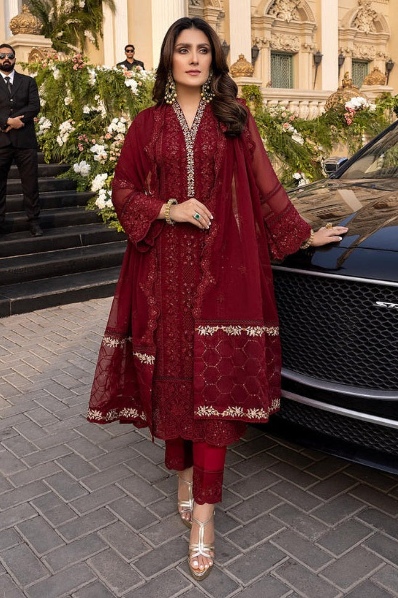 03-Piece Chiffon Suit With Embroidery | Ready To Wear