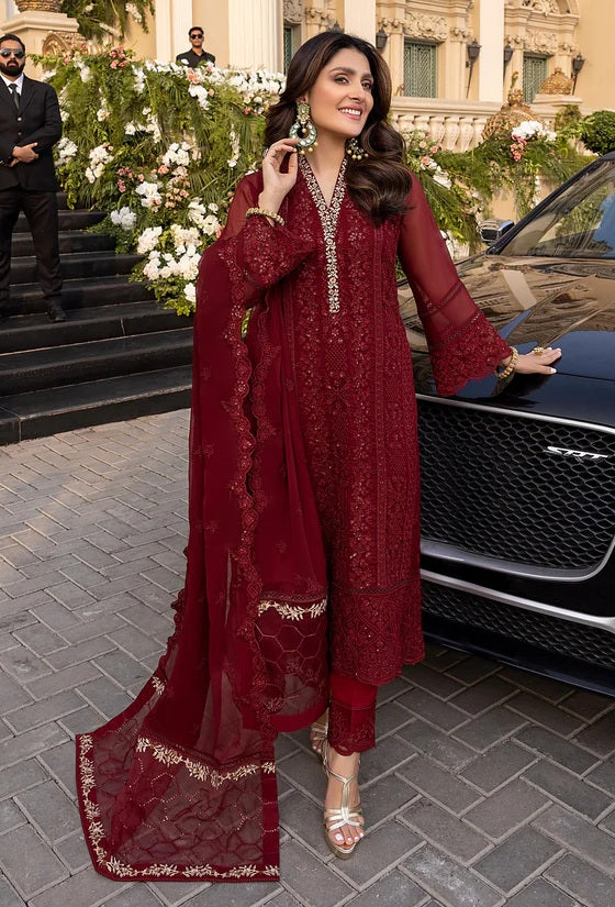 03-Piece Chiffon Suit With Embroidery | Ready To Wear