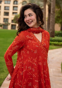Embroidered Lawn Suit ( Maxi Style ) With Chiffon Dupatta | Ready To Wear