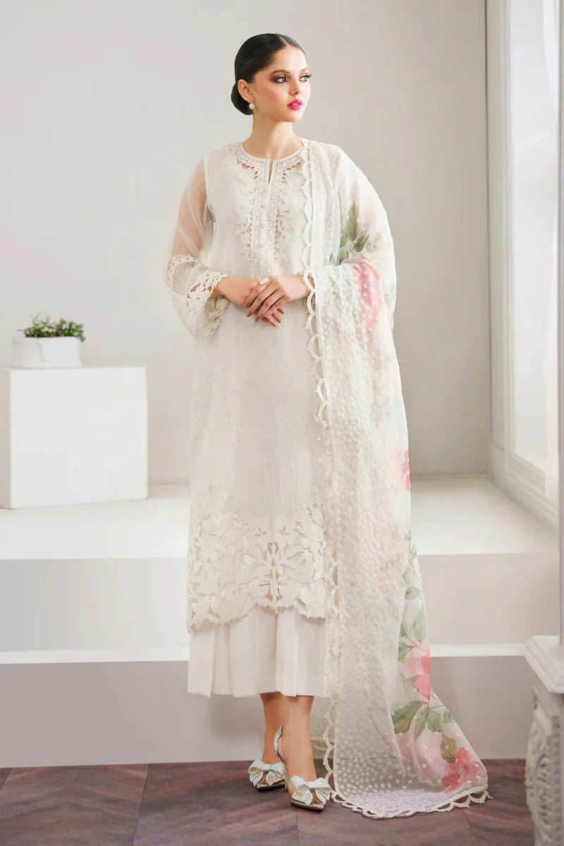 03-Piece Embroidered Organza Suit | Ready To Wear