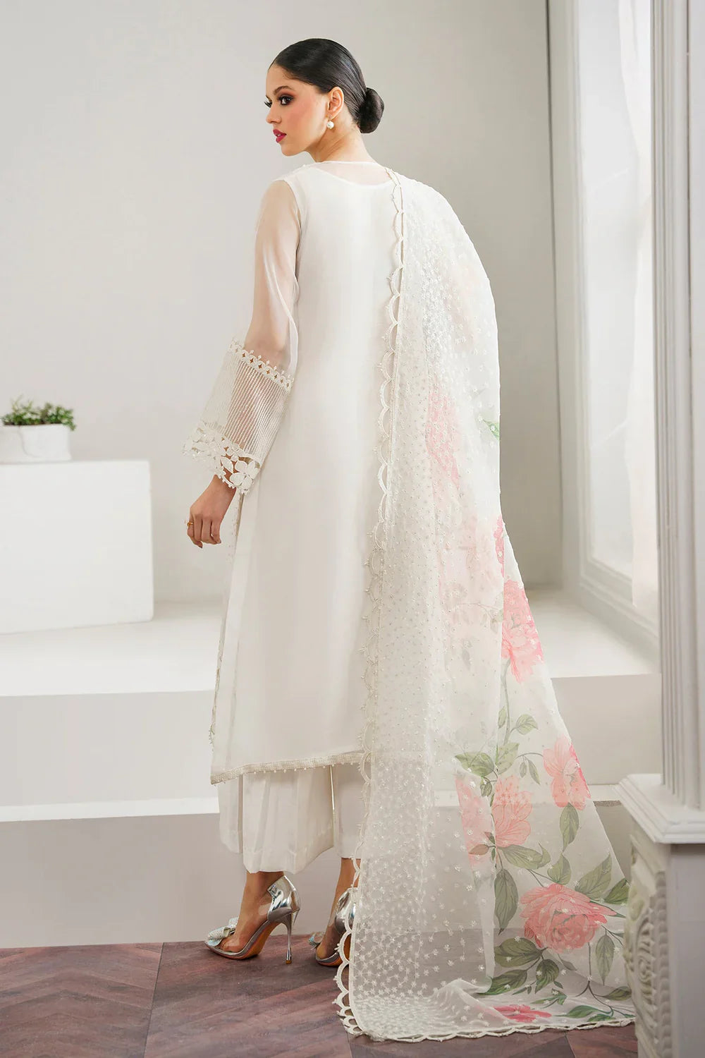 03-Piece Embroidered Organza Suit | Ready To Wear
