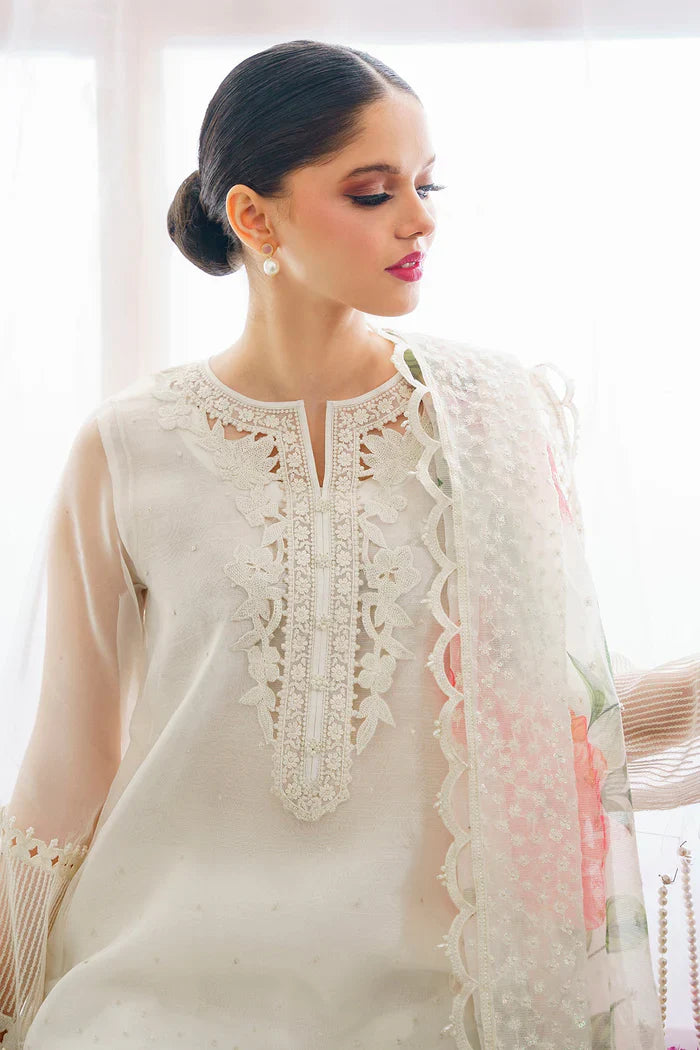 03-Piece Embroidered Organza Suit | Ready To Wear