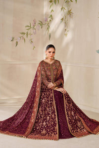 Maroon Chiffon Heavy Embroidered 3-Piece Set | Ready to Wear