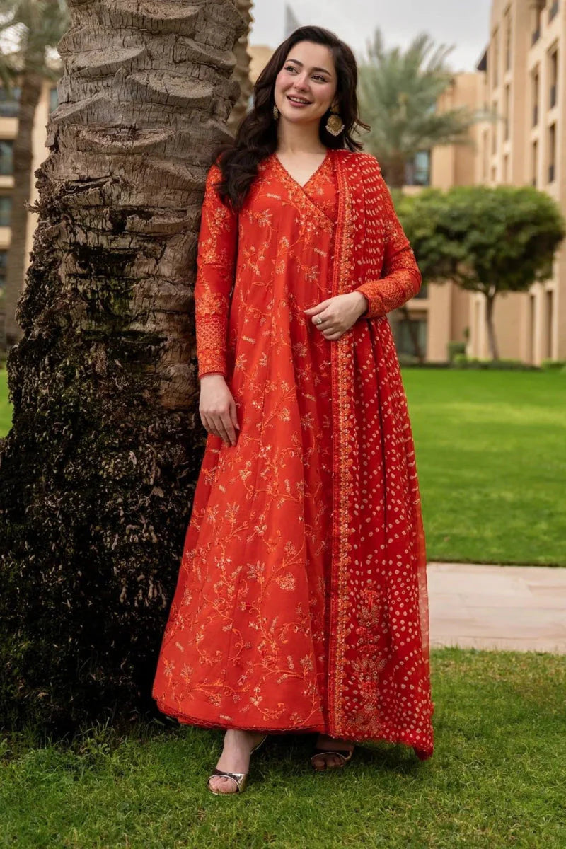 Embroidered Lawn Suit ( Maxi Style ) With Chiffon Dupatta | Ready To Wear