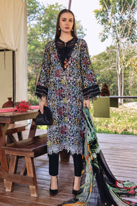 03-Piece Printed Lawn Suit With Embroidery - Ready To Wear