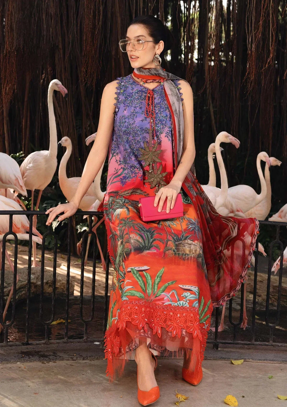 Violet Sunrise - 3 Piece Embroidered Lawn Suit | Ready To Wear