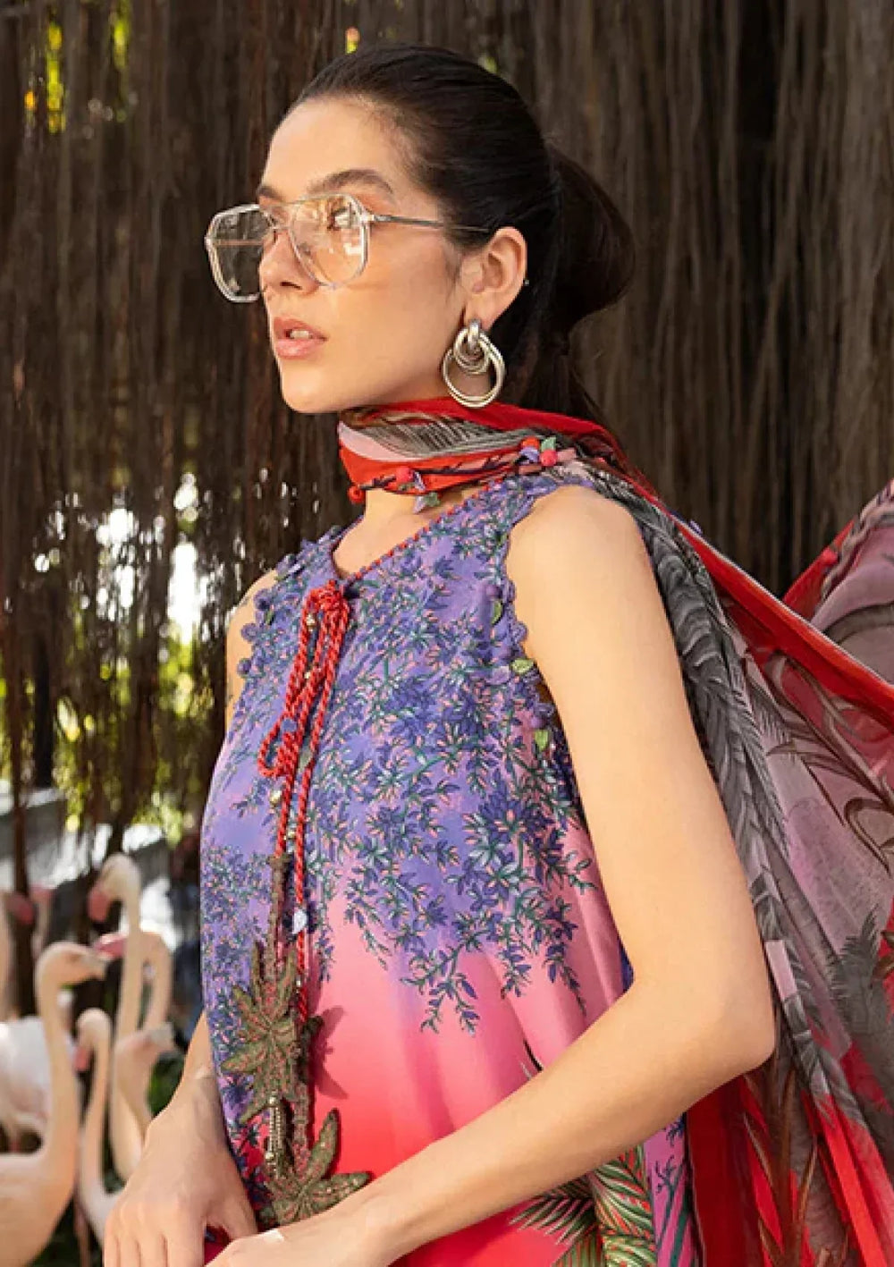 Violet Sunrise - 3 Piece Embroidered Lawn Suit | Ready To Wear