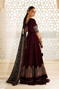 Velvet 3-Piece RTW Suit with Chiffon Dupatta