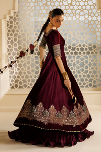Velvet 3-Piece RTW Suit with Chiffon Dupatta