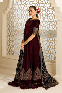 Velvet 3-Piece RTW Suit with Chiffon Dupatta