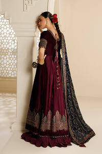 Velvet 3-Piece RTW Suit with Chiffon Dupatta