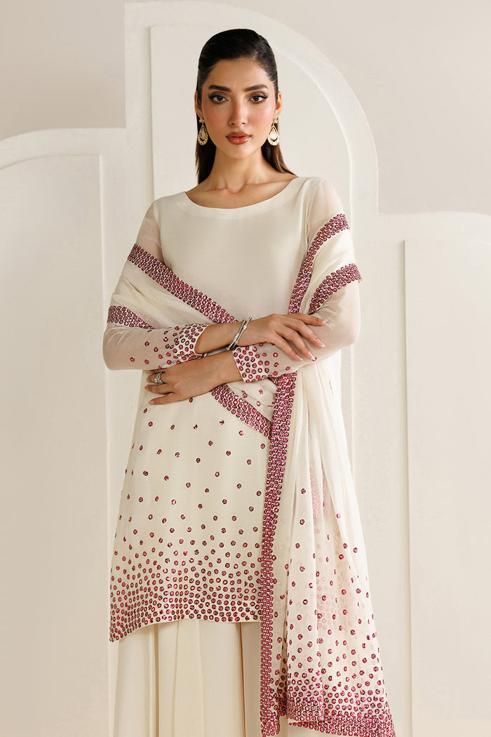 03-Piece Luxury Embroidered Chiffon Suit - Ready To  Wear