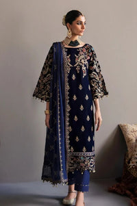 03-Piece Embroidered Velvet Suit With Chiffon Dupatta | Ready To Wear