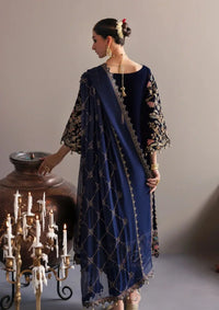 03-Piece Embroidered Velvet Suit With Chiffon Dupatta | Ready To Wear