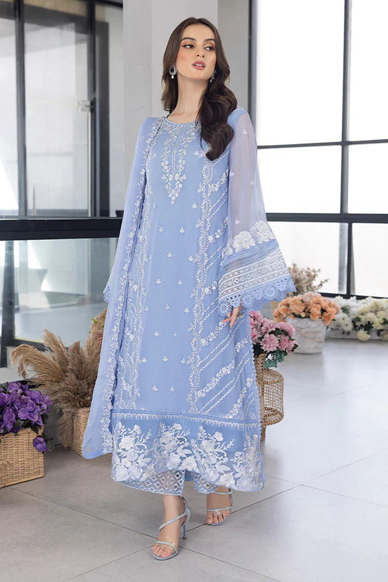 03-Piece Organza Suit With Embroidery |Ready To Wear