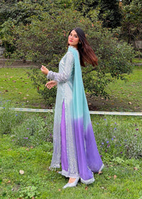 03-Piece Tie & Dye - Embroidered Chiffon Suit | Ready To Wear