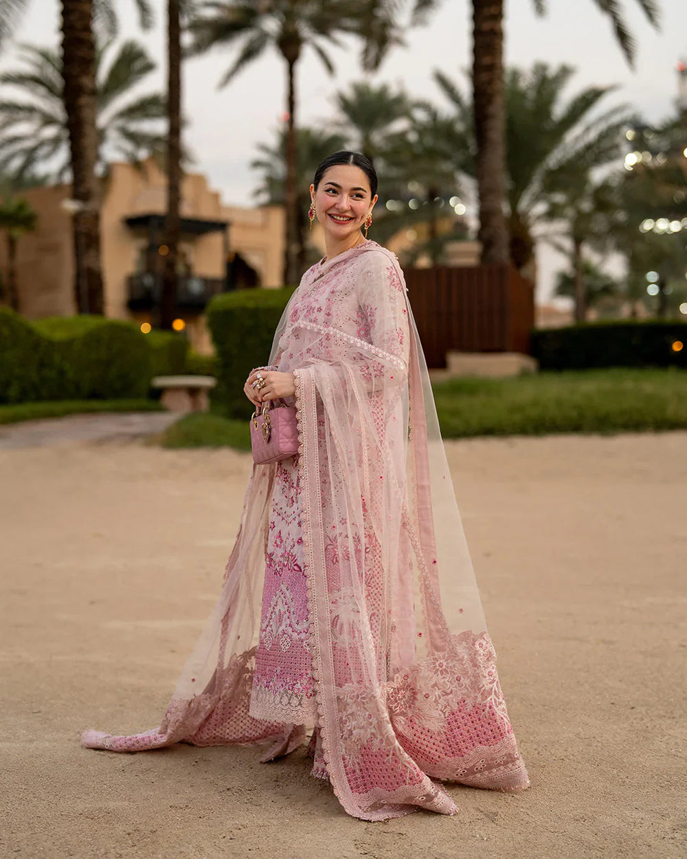03-Piece Embroidered Lawn Suit With Organza Dupatta | Ready To Wear