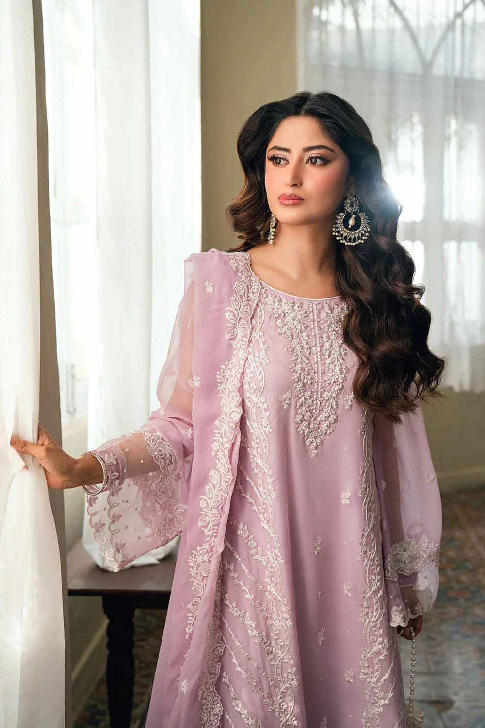 03-Piece Chiffon Suit With Embroidery | Ready To Wear