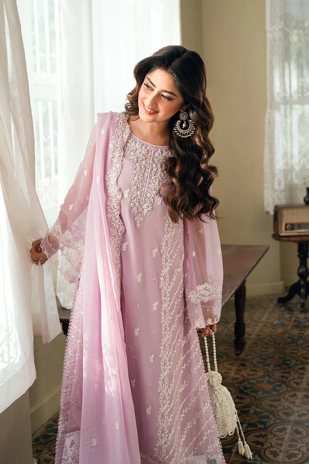 03-Piece Chiffon Suit With Embroidery | Ready To Wear