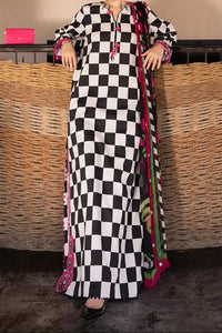 03-Piece Printed Lawn Suit With Embroidery - Ready To Wear
