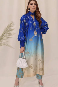 03-Piece Floral Printed Silk Suit | Ready To Wear