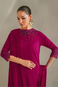 Deep Fuschia: Embroidered Short Kurti Suit | Ready To Wear