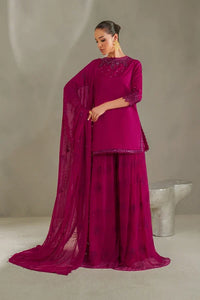 Deep Fuschia: Embroidered Short Kurti Suit | Ready To Wear