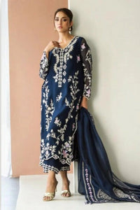 Organza Embroidered 3-Piece Suit With Hand Embellishment & Silk Trouser | Ready To Wear