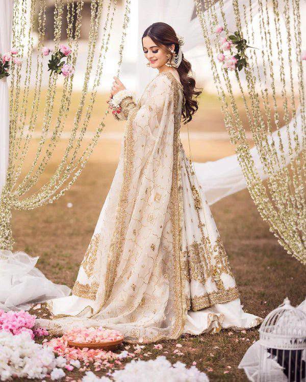 Off White Bridal Collection Net 3 Piece |  Read To Wear