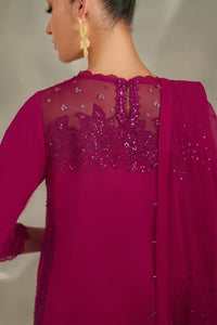 Deep Fuschia: Embroidered Short Kurti Suit | Ready To Wear