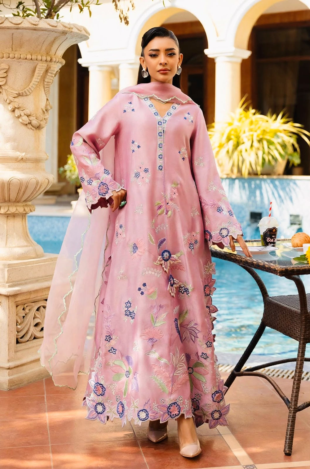 Pure Silk Kaftan Style 3-Piece suit | Ready To Wear