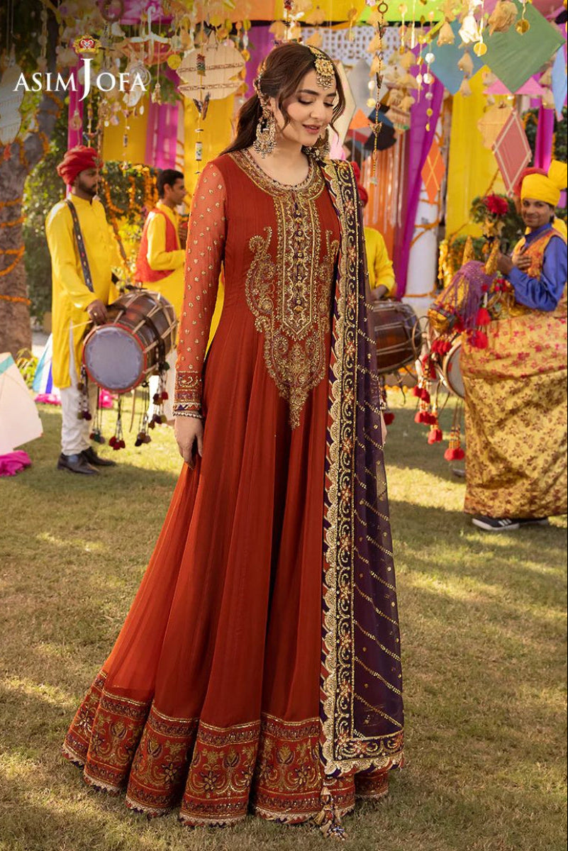 Semi Pure Chiffon Maxi Suit  with 4 Side Border Dupatta | Ready To Wear