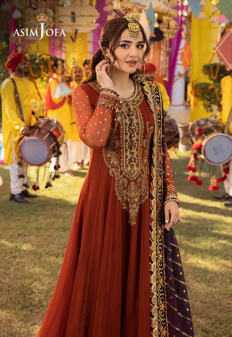 Semi Pure Chiffon Maxi Suit  with 4 Side Border Dupatta | Ready To Wear