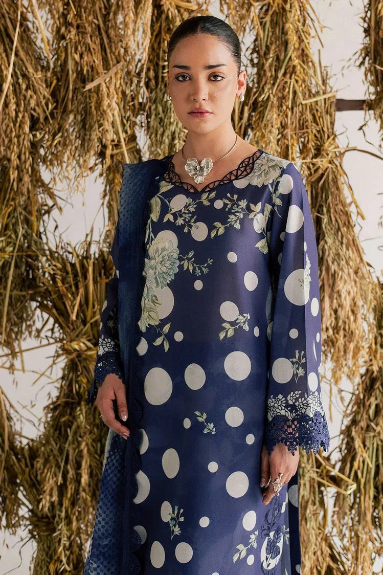 Digital Printed Lawn Suit With Heavy Embroidery & Chiffon Dupatta | Ready To Wear