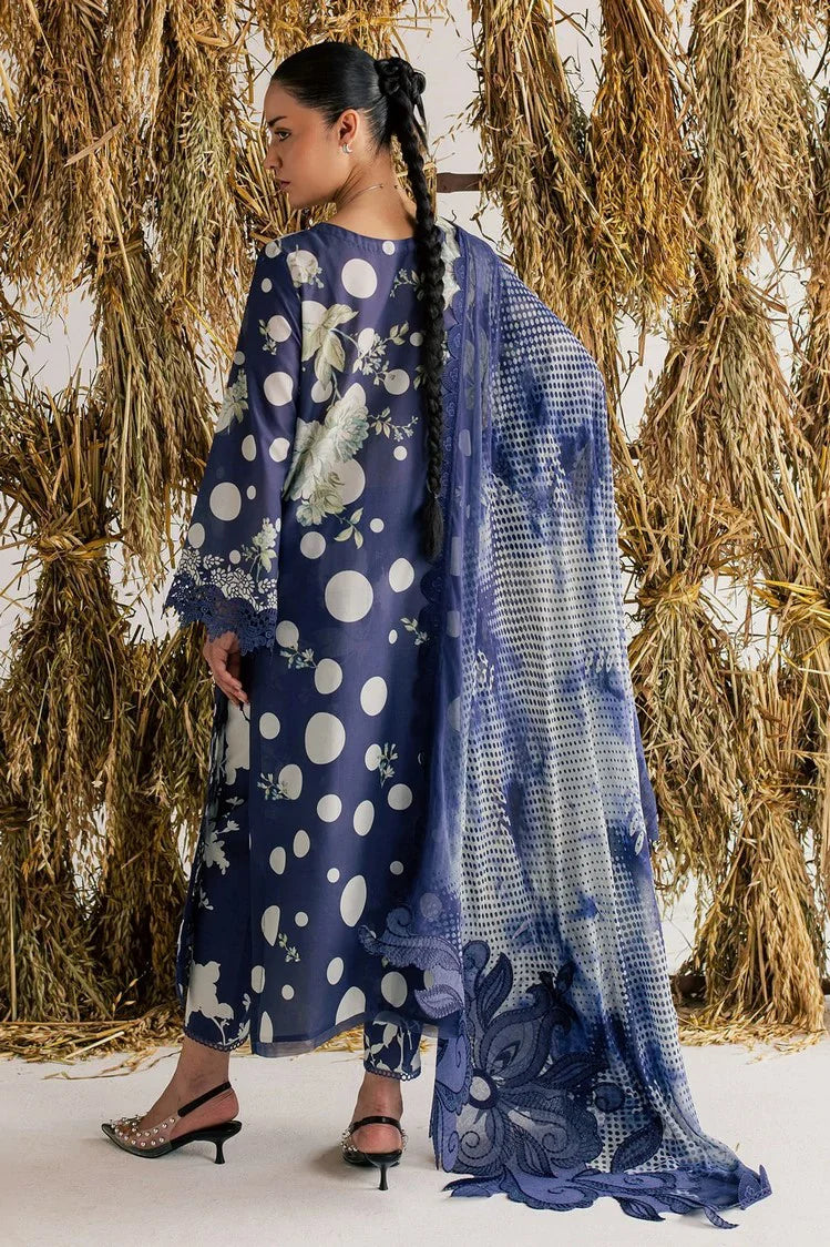 Digital Printed Lawn Suit With Heavy Embroidery & Chiffon Dupatta | Ready To Wear