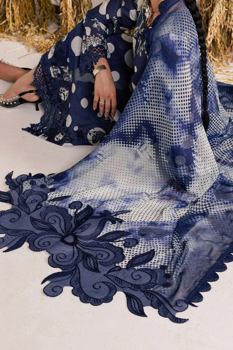 Digital Printed Lawn Suit With Heavy Embroidery & Chiffon Dupatta | Ready To Wear