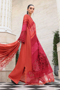 03-Piece Embroidered Lawn Suit With Silk Dupatta | Ready To Wear