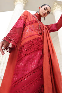 03-Piece Embroidered Lawn Suit With Silk Dupatta | Ready To Wear