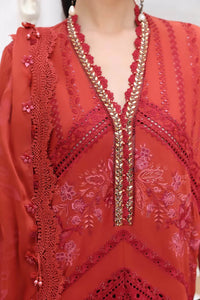 03-Piece Embroidered Lawn Suit With Silk Dupatta | Ready To Wear