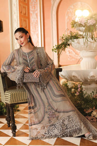Premium Chiffon Embroidered Taupe 3-Piece Suit |Ready-to-Wear
