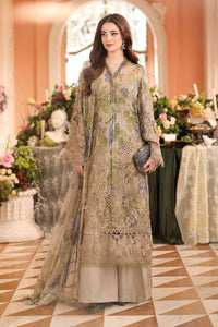 Beige Floral Luxury Chiffon Embroidered 3-Piece Suit | Ready to Wear