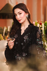 Heavy Embroidered Chiffon Ready to Wear 3-Piece Suit with 3D Floral Sleeves