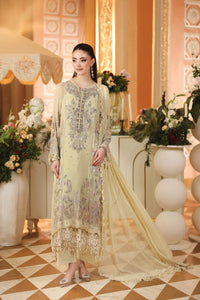 Pistachio Green Chiffon Embroidered 3-Piece Suit | Ready To Wear