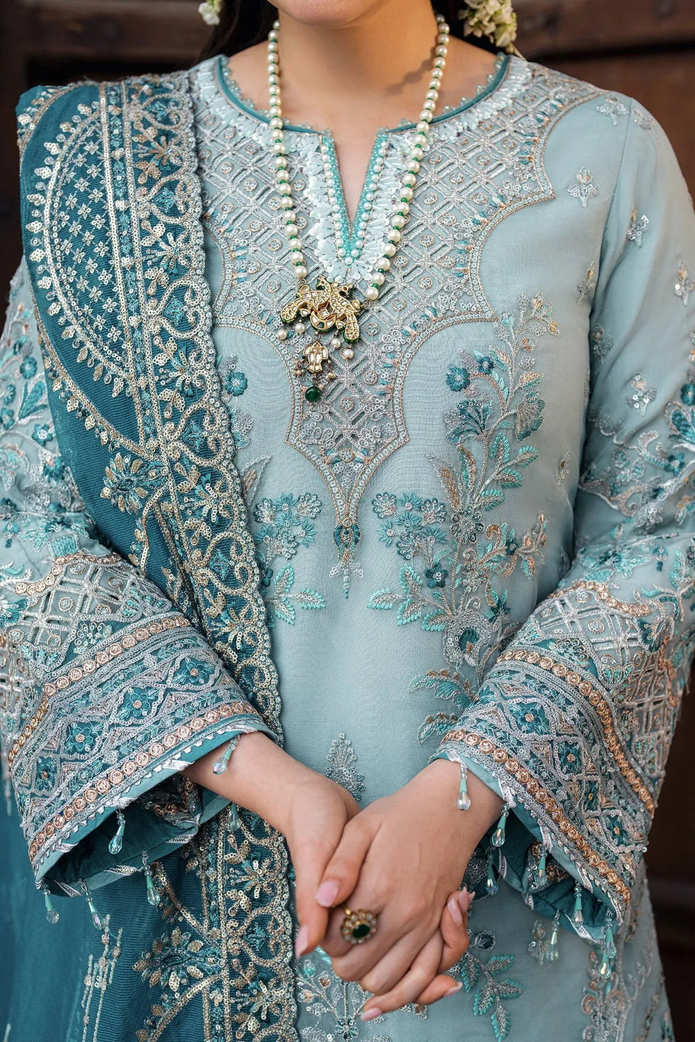 Fully Embroidered Premium Chiffon 3 Piece Suit with Chiffon Dupatta | Ready To Wear