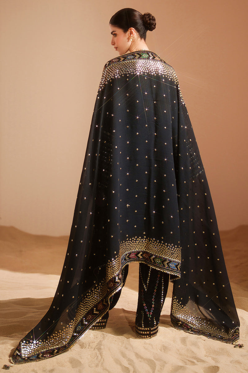 3 Piece Velvet Suit With Georgette Chiffon Dupatta | Read To Wear
