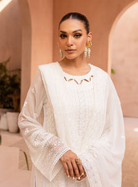 3-Piece Semi Pure Chiffon Embroidered Suit - Ready  To  Wear