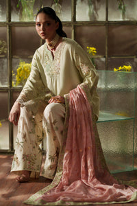 Pistachio Green  Luxury Raw Silk Embroidered 3-Piece suit | Ready to Wear
